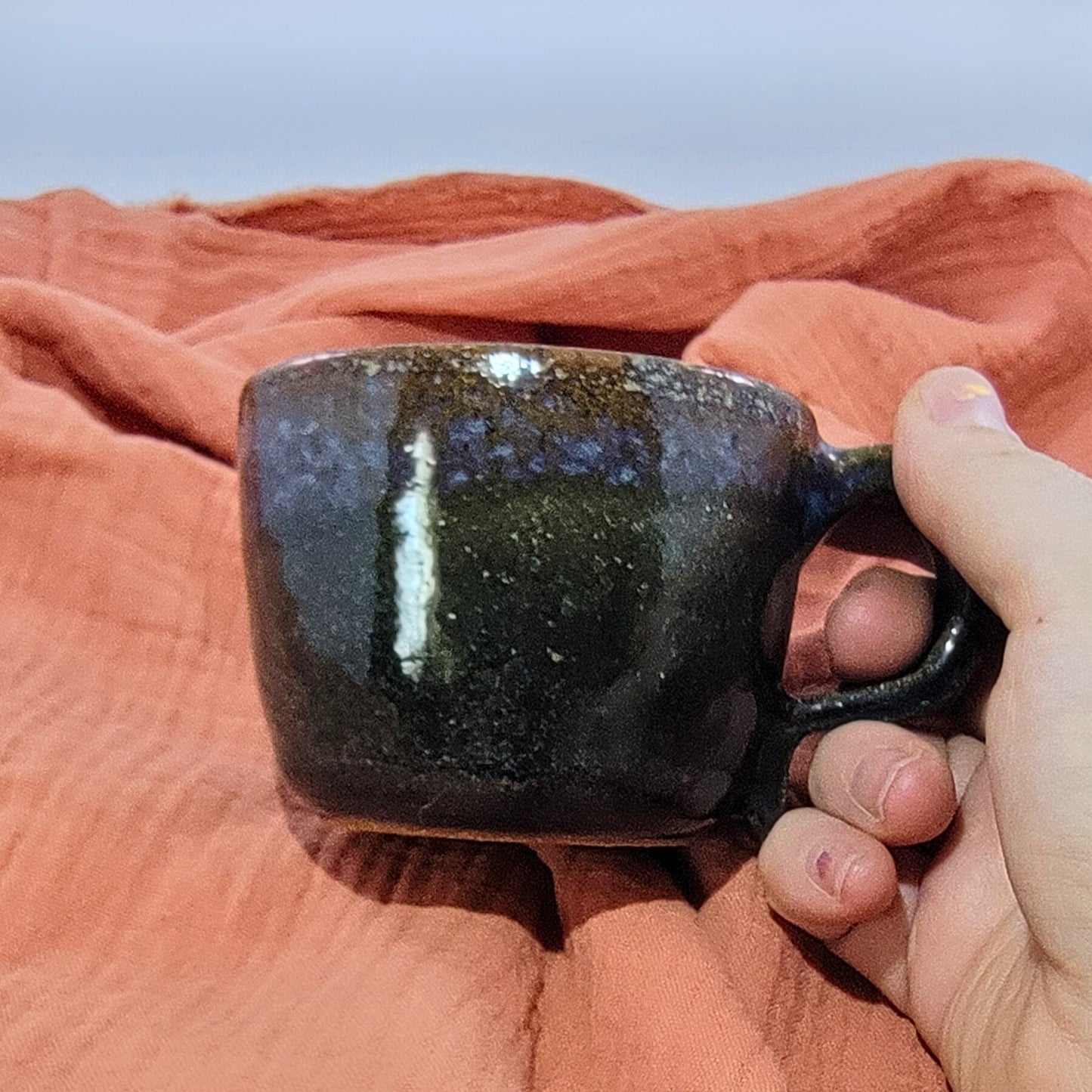 Dark coffee cup